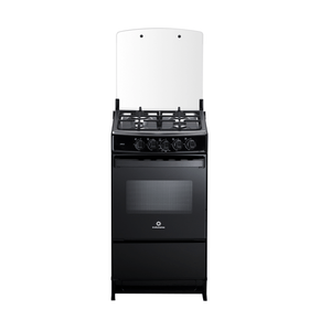 COCINA A GAS CANELA SPAZIO PLUS 4 QUEMADORES 20" NEGRO