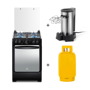 COCINA A GAS FERRARA MAXGRILL ZAFIRO 4 QUEMADORES 24" NEGRO
