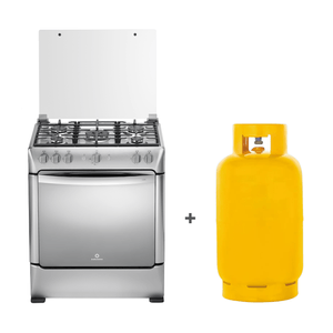 COCINA A GAS TURÍN ZAFIRO 5 QUEMADORES CROMA 30"