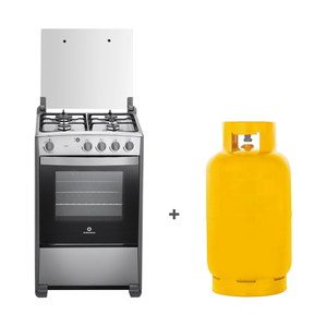 COCINA A GAS CORUÑA QZ HOME CON 4 QUEMADORES 24" CROMA