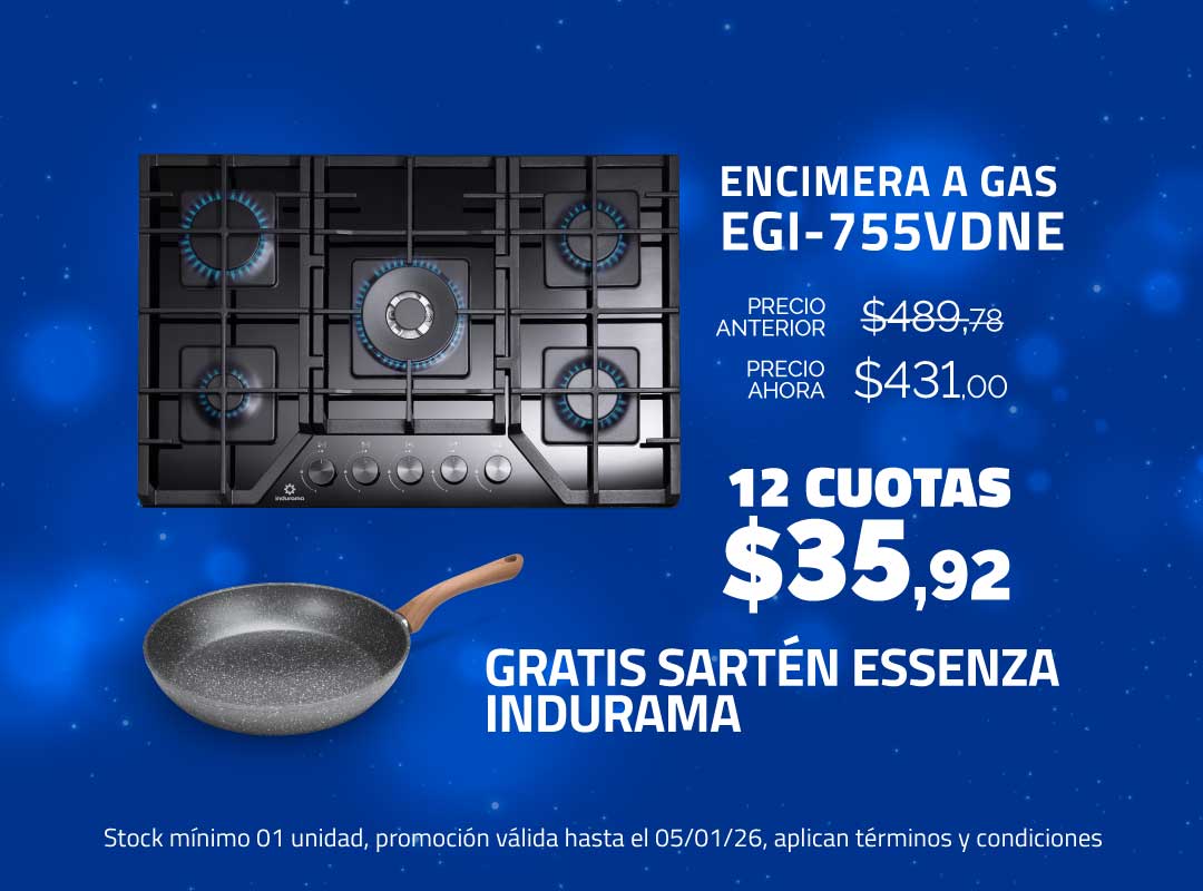 ENCIMERA A GAS 5 QUEMADORES