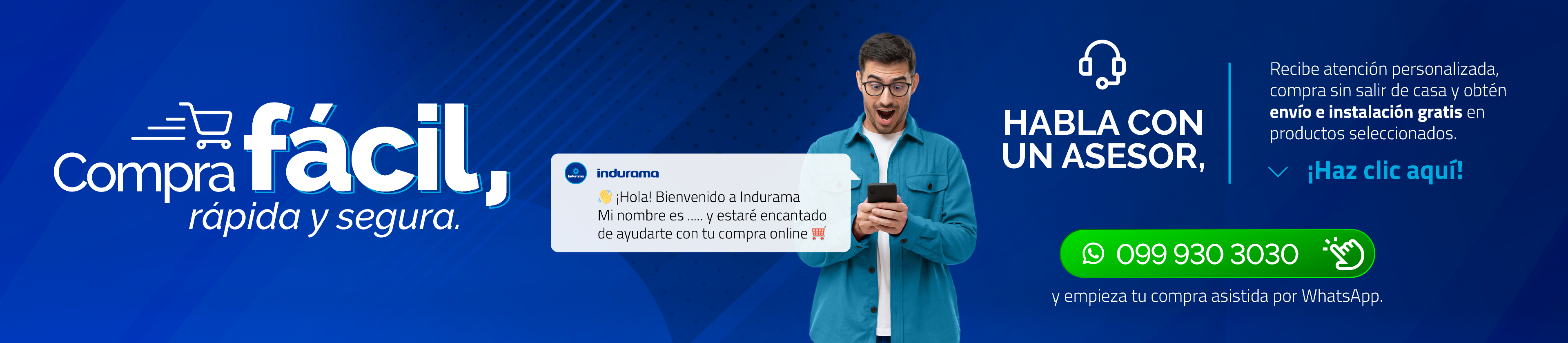 Compra por nuestro canal de WhatsApp, Venta Asistida Personalizada